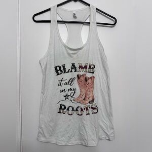 NWOT White Ribbed Racerback Tank